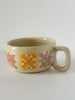 Wabi-sabi Short Mug // Granny Square Motif // OOAK