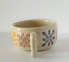 Wabi-sabi Short Mug // Granny Square Motif // OOAK