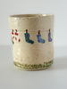 Wabi-sabi Cup // Socks on Clothesline Motif // OOAK