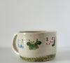 Wabi-sabi Mug // Clothesline Motif // OOAK